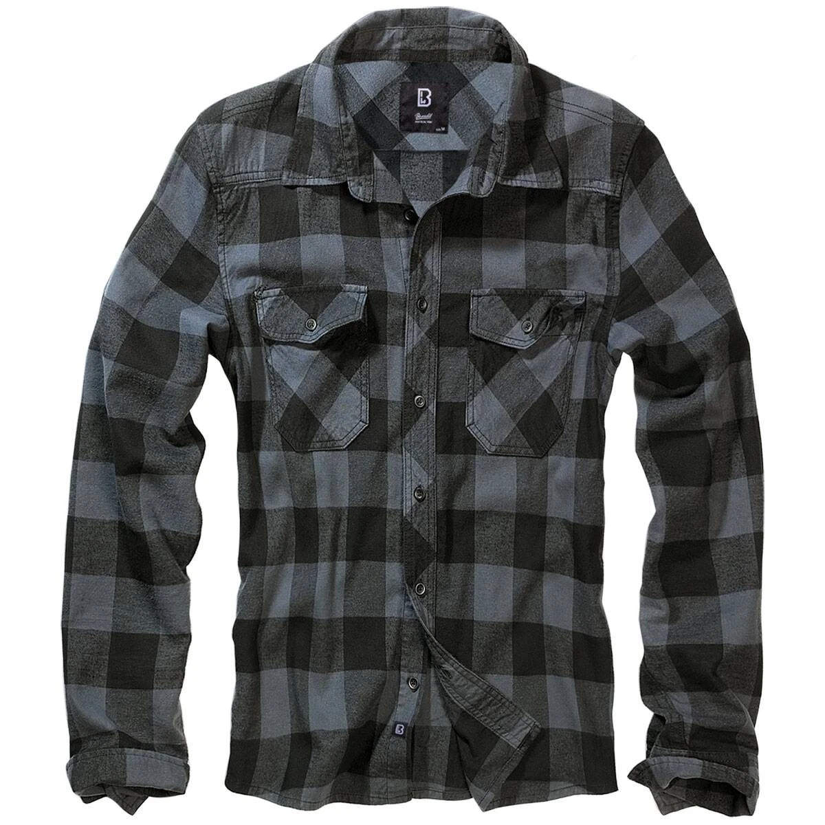 Brandit Checkshirt Schwarz-grau 3 Brandit Checkshirt Schwarz-grau
