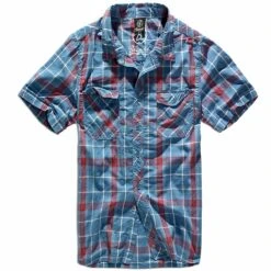 Brandit Roadstar Hemd Rot-blau