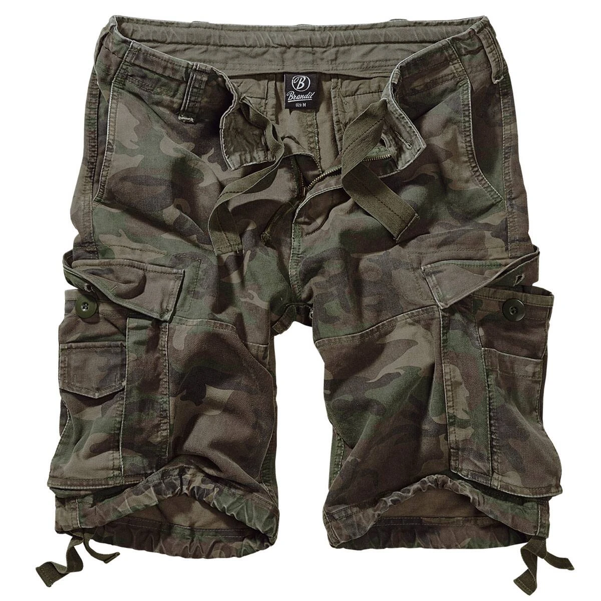 Brandit Vintage Shorts Woodland 3 Brandit Vintage Shorts Woodland