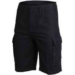 Mil-Tec BW Bermuda Moleskin Washed Schwarz
