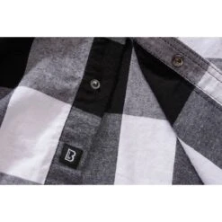 Brandit Checkshirt ärmellos Weiß-schwarz -Angebote Outdoor Kleid Store checkshirt aermellos weiss schwarz6