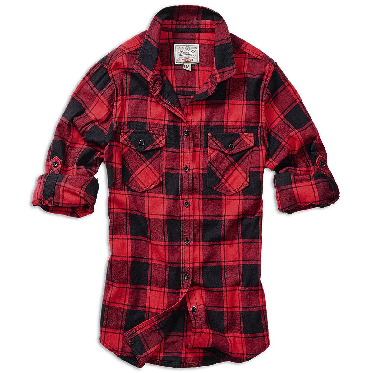 Brandit Girls Flanellhemd Amy Rot-schwarz 3 Brandit Girls Flanellhemd Amy Rot-schwarz