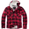 Brandit Hooded Lumberjacket Rot-schwarz -Angebote Outdoor Kleid Store hooded lumberjacket rot schwarz