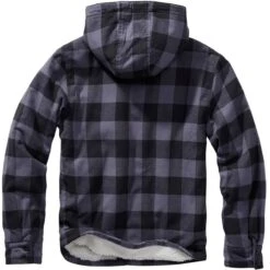 Brandit Hooded Lumberjacket Schwarz-grau -Angebote Outdoor Kleid Store hooded lumberjacket schwarz grau2