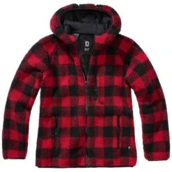 Brandit Ladies Teddyfleece Jacke Rot-schwarz