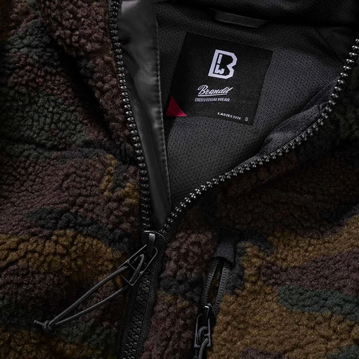 Brandit Ladies Teddyfleece Jacke Woodland 5 Brandit Ladies Teddyfleece Jacke Woodland – Bild 3