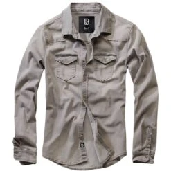 Brandit Riley Denim Hemd Grau