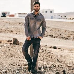 Brandit Riley Denim Hemd Grau -Angebote Outdoor Kleid Store riley denim hemd grau3