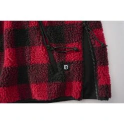 Brandit Teddyfleece Pullover Mit Kapuze Rot-schwarz -Angebote Outdoor Kleid Store teddyfleece pullover mit kapuze rot schwarz3