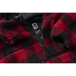 Brandit Teddyfleece Pullover Mit Kapuze Rot-schwarz -Angebote Outdoor Kleid Store teddyfleece pullover mit kapuze rot schwarz4