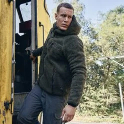 Brandit Teddyfleece Worker Jacke Mit Kapuze Oliv -Angebote Outdoor Kleid Store teddyfleece worker jacke mit kapuze oliv2