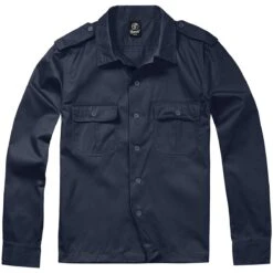 Brandit US Hemd Langarm Navy-blau